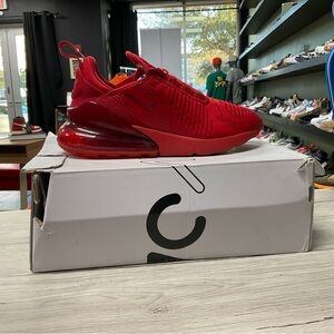 SOLD* NIKE AIR MAX 270 RED SZ 8.5 USED DAMAGED BOX